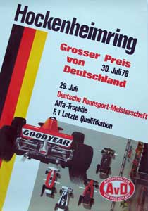  1978 GERMAN GP HOCKENHEIM