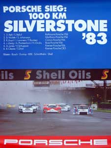 Porsche race poster SILVERSTONE 1983