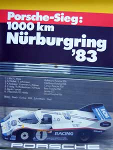 Porsche race poster NÜRBURGRING 1983