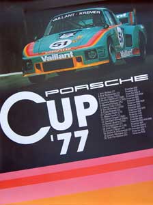 Porsche race poster PORSCHE CUP 1977