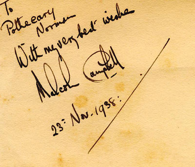 autograph SIR MALCOLM CAMPBELL_2
