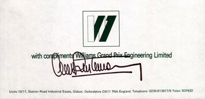 autograph Carlos reutemann