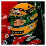 painting Ayrton Senna