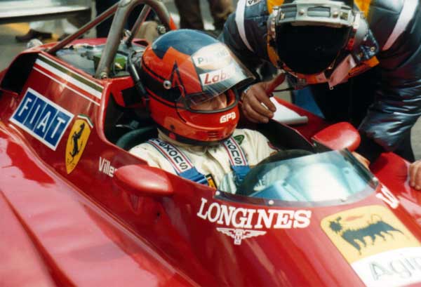 Gilles Villeneuve and his engineer Tommaini