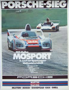Porsche race poster MOSPORT 1976