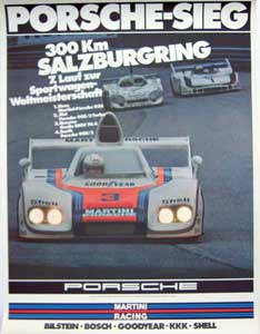 Porsche race poster SALZBURG 1976