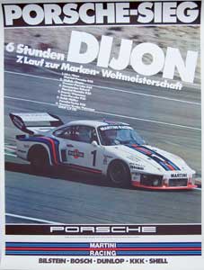 Porsche race poster DIJON 1976