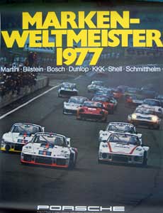 Porsche race poster MARKENWELTMEISTER 1977