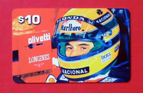 telephone card Senna-verso